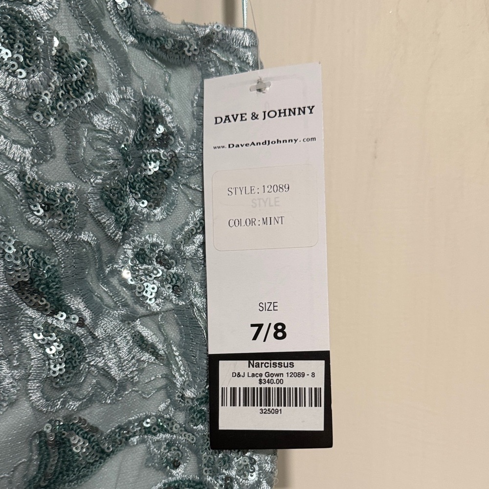 Dave & Johnny Gown in Mint - Picture 2 of 11